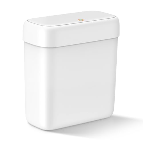 Smart Home MOPALL Small Bathroom Trash Can with Lid, 2.6 Gallons / Set