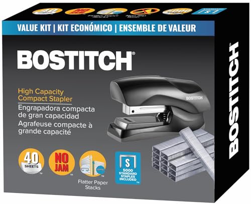 high-quality Bostitch Office Heavy Duty 40 Sheet Stapler with 5,000 Staples, Essentials